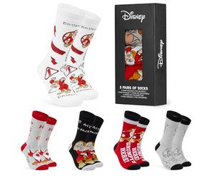 Disney Star Wars Socks for Men & Teens UK Size 6.5-10.5, Pack of 5 Baby Yoda Casual Crew Socks, Mandalorian Gifts for Men (6.5/10.5 UK, Grey Grumpy, 5 Pcs)