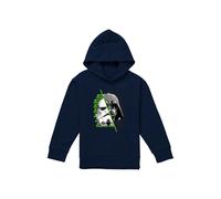 Disney Star Wars Stormtrooper & Darth Vader Helmet Split Youth Kids Pull-Over Hoodie, Navy | Size: 9-11 Years Disney Navy 9-11 Years