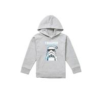 Disney Star Wars Stormtrooper Kawaii Youth Kids Pull-Over Hoodie, Athletic Heather in Grey | Size: 12-13 Years Disney Grey 12-13 Years