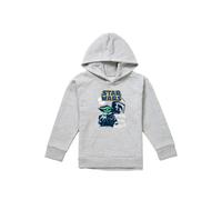 Disney Star Wars Swipe Grogu Youth Kids Pull-Over Hoodie, Athletic Heather in Grey | Size: 12-13 Years Disney Grey 12-13 Years
