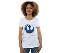 (XL, White) Star Wars: The Rise of Skywalker Womens/Ladies Star Wars The Rise Of Skywalker Resistance Symbol Wave Cotton T-Shirt