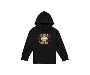Disney Star Wars You Make My Heart Grogu Youth Kids Pull-Over Hoodie, Black | Size: 7-8 Years Disney Black 7-8 Years