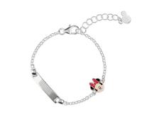 Disney Sterling Silver 925 Minnie Mouse Plaque Bracelet for Women