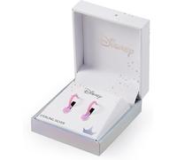 Disney Earrings Princess Love Heart Huggie Sterling Silver 925 Enamel Fill Purple