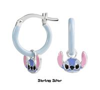 Disney Sterling Silver 925 Stitch Enamel Huggie | Acotis - Sterling Silver