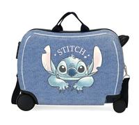 Disney Stich Dance it Out Children's Suitcase Blue 50x38x20cm Hard ABS Combination Lock Side 34L 1.8 kg 2 Wheels Hand Luggage, Blue, One Size, Children's Suitcase