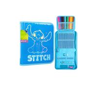 Disney Stitch 1 Compartment Pencil Case School Stationary Accessories in Blue Disney Blue