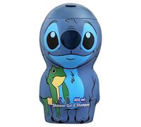 Disney Stitch 2-in-1 Shower Gel & Shampoo for Kids & Adults - Vegan, Natural Ingredients, Hydrating & Gentle Hair & Body Wash, Pleasant Scent, Dermatologically Tested, 3D Bottle, Ages 3+, 400ml