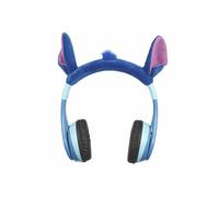 eKids Disney Stitch Bluetooth Headphones, Wireless Headphones with Microphone Includes Aux Cord, Volume Reduced Kids Foldable Headphones for School, Home, or Travel