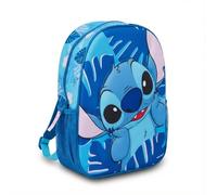 Disney Stitch 3D Kids Backpack - Official Lilo & Stitch School Bag with Embossed Front, Mesh Side Pockets & Adjustable Straps