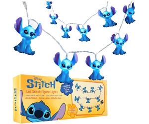 Disney Stitch 3D LED String Lights, 10 Pcs Battery-Powered
