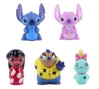 Disney Stitch - 5 Piece Jumbo Squirter Bucket - Bath Toys for Baby and Toddlers - Includes Organizer Bucket - Store Bath Time Water Toys