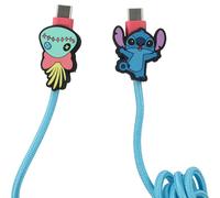Disney Stitch 6ft Type-C Braided Molded Charging Cable Scrump Yay in Blue Disney Blue