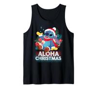 Disney Stitch Aloha Christmas Tropical Island Holiday Tank Top