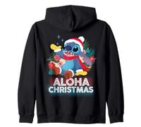 Disney Stitch "Aloha Christmas" Tropical Island Holiday Zip Hoodie