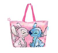 Disney Stitch and Angel Beach Bag, Travel Bag, Shopping Bag, Shoulder Bag, Gift for Women and Teens