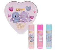 Disney Stitch and Angel Lip Balm Trio | Officially Licensed | I Heart Stitch | Raspberry Blueberry Vanilla | Collectible Tin | Nourishing Lip Balm Gift Set | Mad Beauty