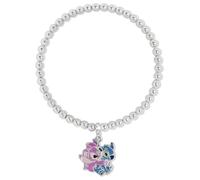 Disney Stitch and Angel Silver Plated Expander Bracelet
