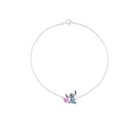 Disney Stitch and Heart Anklet - Silver