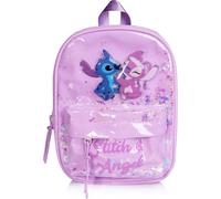 Disney Stitch & Angel Bag for Girls Mini Backpack with Glitter - Official Lilo & Stitch Gift - Lightweight & Durable - Perfect for School or Day Trips