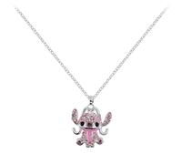 Disney Stitch Angel Cyrstal Pendant Necklace | Acotis - Base Metal