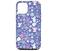 Disney Stitch & Angel Fluffy Summer Ocean Vibes Pattern Case for iPhone 12/12 Pro