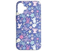 Disney Stitch & Angel Fluffy Summer Ocean Vibes Pattern Case for iPhone 16 Plus