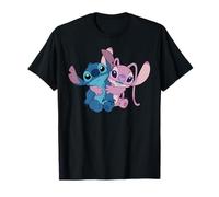 Disney Stitch & Angel Hug Valentine's Day Couples 2-Sided T-Shirt