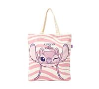 Disney Stitch Angel Reusable Tote Bag, Beach Travel Bag, Cotton Shopping Bag, Shoulder Bag, Gift for Women and Teens