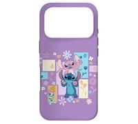 Disney Stitch & Angel Spring Easter Friendly Flower Faces Case for iPhone 17 Pro