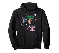 Disney Stitch & Angel Tropical Christmas Starry Holiday Vibe Pullover Hoodie