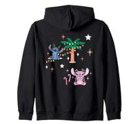 Disney Stitch & Angel Tropical Christmas Starry Holiday Vibe Zip Hoodie