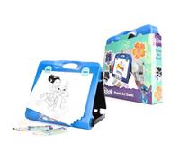 Disney Stitch Art Easel | Travel Art Easel | Chalkboard, Chalks, Colouring Sheets, Crayons & Chalks | Arts & Crafts Drawing Activity Kit | Portable Craft Set | 3+