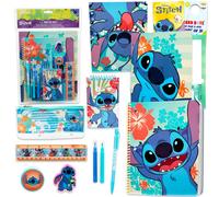 Disney Stitch Back to School Set - 13 Pc Bundle with Experiment 626 Folders, Notebook, Erasers, Case, Tattoos, and More | Lilo and Stitch Stationery C