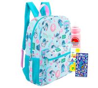 Disney Stitch Backpack for Girls - Bundle with 16" School Backpack, Water Bottle, Stickers, More | Stitch and Scrump School Bag for Kids Set