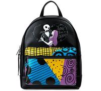 Disney Stitch Backpack for Women Teenagers Girls, Fashion Mini Daypack Double Strap (Black Jack & Sally)