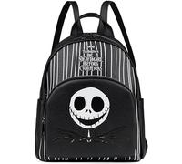 Disney Stitch Backpack for Women Teens Faux Leather Rucksack Fashion Girls Mini Daypack Shoulder Bag Purse Eeyore Gifts for Her (Black TNBC)