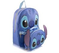 Disney Stitch Backpack With Lunch Box for Girls | Stitch Insulated Lunch Bag Lunch Box for Girls, Boys, Toddlers | Stitch Blue Backpack for School and Reusable Lunchbox, Stitch, Travel Backpacks