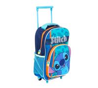 Disney Stitch Backpack with Wheels, Classic Stitch Design School Backpack Nursery, Trolley Backpack, Children's Travel Backpack, Gift for Children, multicoloured, 36 x 24 x 12 CM