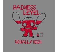 Disney Stitch Badness Level Unisex T-Shirt - Grey - 5XL