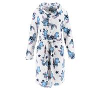 Disney Stitch Bathrobe for Women, Soft Fleece Dressing Gown for Adults, Bathrobe Gift for Women and Teenagers, White, M