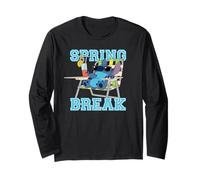 Disney Stitch Beach Chair Chill Spring Break Long Sleeve T-Shirt