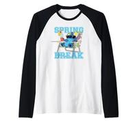 Disney Stitch Beach Chair Chill Spring Break Raglan Baseball Tee