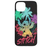 Disney Stitch Beach Vibes Hawai’i Hibiscus Flowers and Palms Case for iPhone 15 Plus