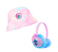 Disney Stitch Beanie and Earmuffs for Girls, Plush Design Soft Fleece Cap, Stitch Children's Winter Hat, Gift for Girls and Teens, multicoloured, 53