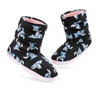 Disney Stitch Boot Slippers Women and Teenagers Warm Plush Baby Yoda House Shoes Size 2-7 Non Slip Sole Gifts for Her (Multicolour Stitch, 3.5/4 UK)