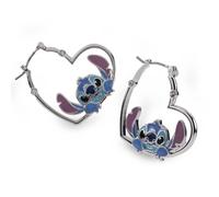 Disney Stitch Brass Silver Plate Love Heart | Acotis - Sterling Silver