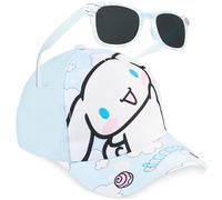 Disney Stitch | Care Bears | Kuromi | Cinnamoroll Girls Baseball Cap Sunglasses Set, Sun Hat UV400 Shades, Holiday Essentials
