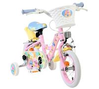 Volare Disney Stitch Pink Bike | Ideal for Ages 3-5 | 12 Inch Wheel | 2 Handbrakes (Front & Back Wheel), Removable Stabilisers, Chain Guard & Pedal Reflectors | Adjustable Saddle Height