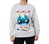Disney Stitch Christmas Jumper | Womens Christmas Jumper | Lilo And Stitch Gifts For Women | Grey XL